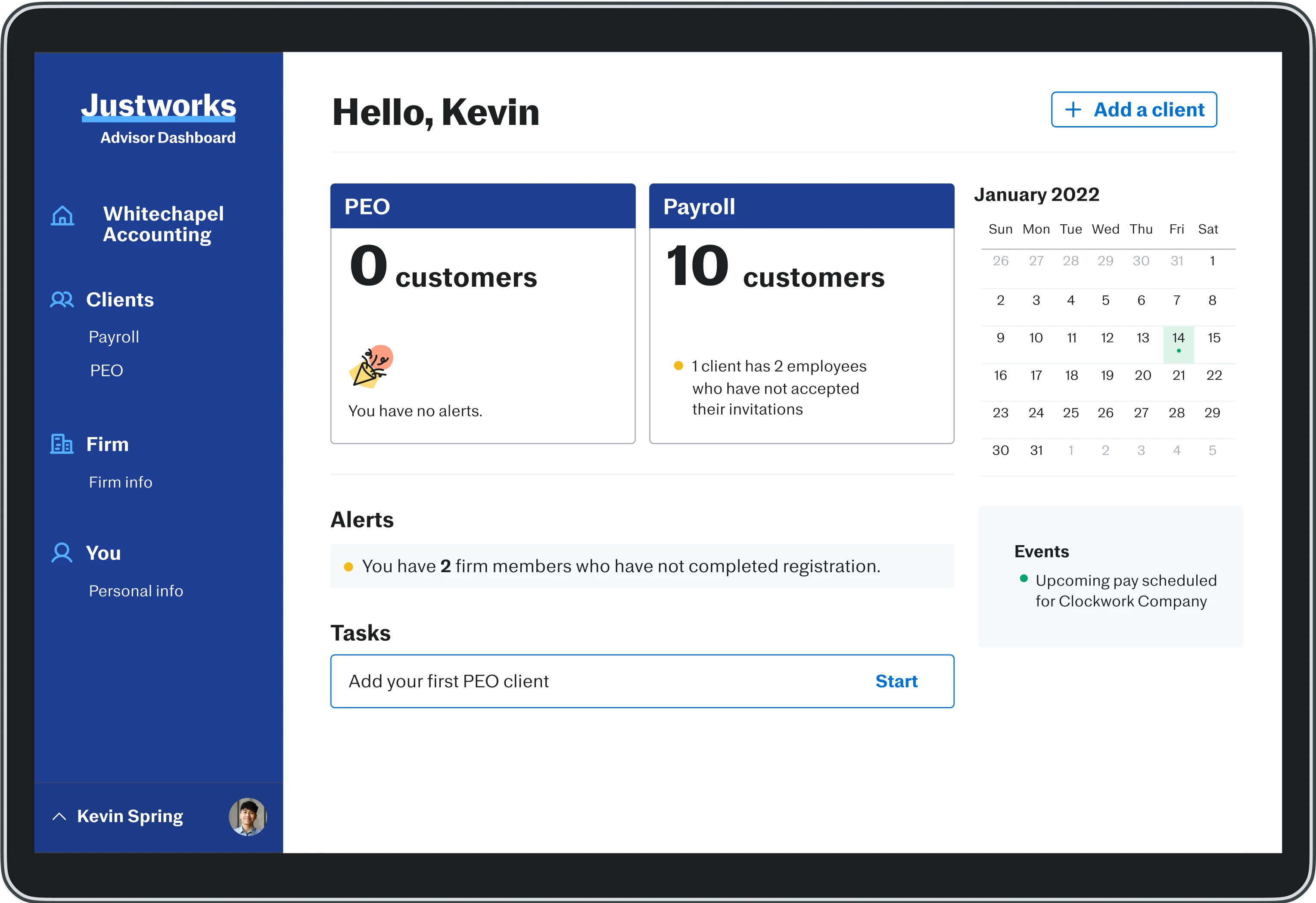 Justworks screenshot