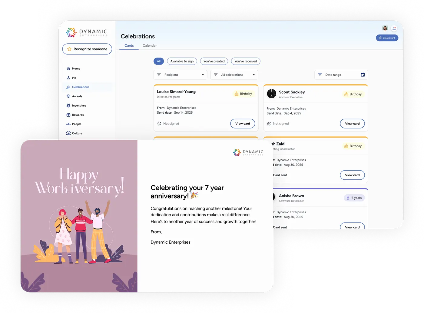 Kudos Recognition screenshot