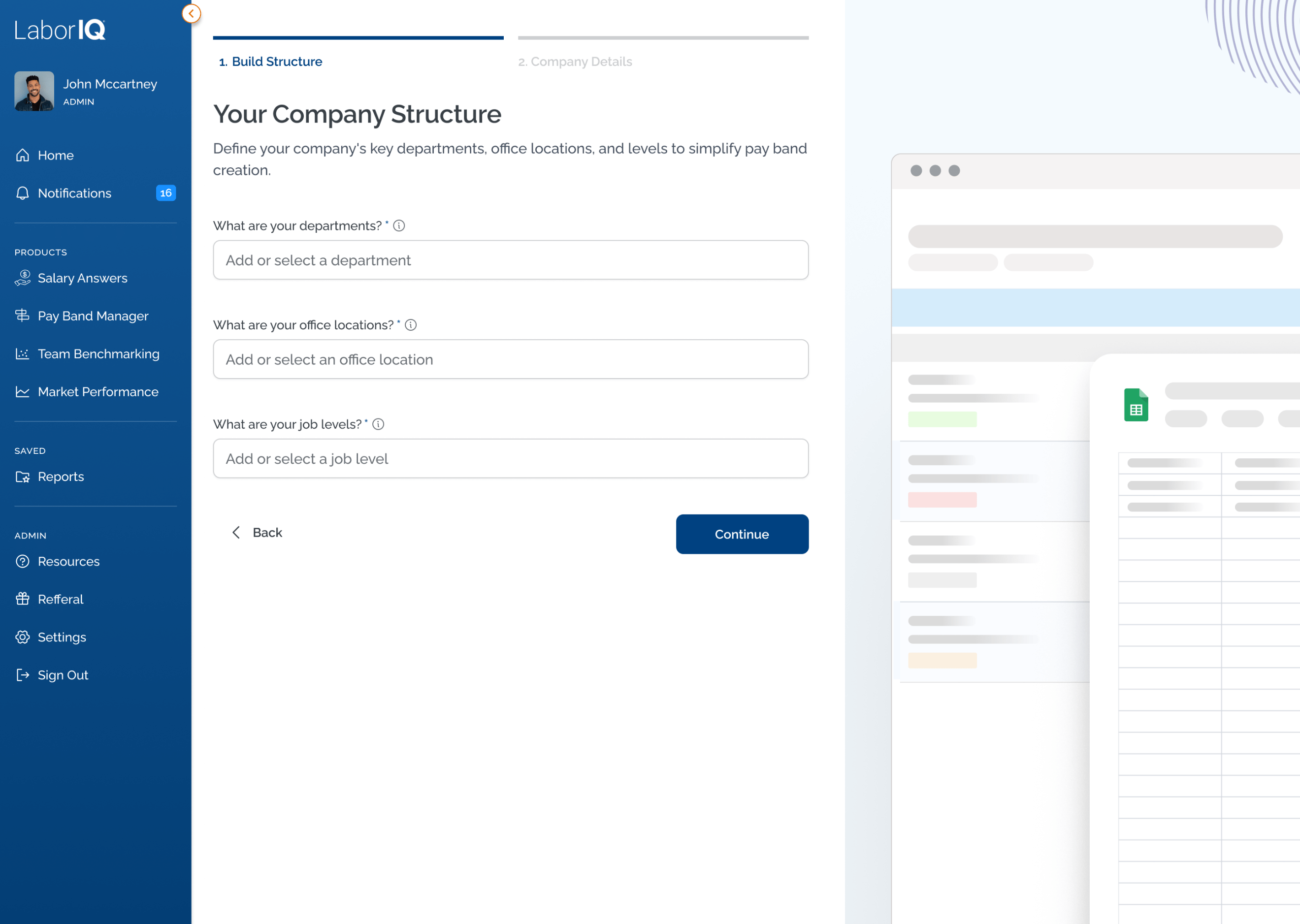 LaborIQ Pay Analysis screenshot
