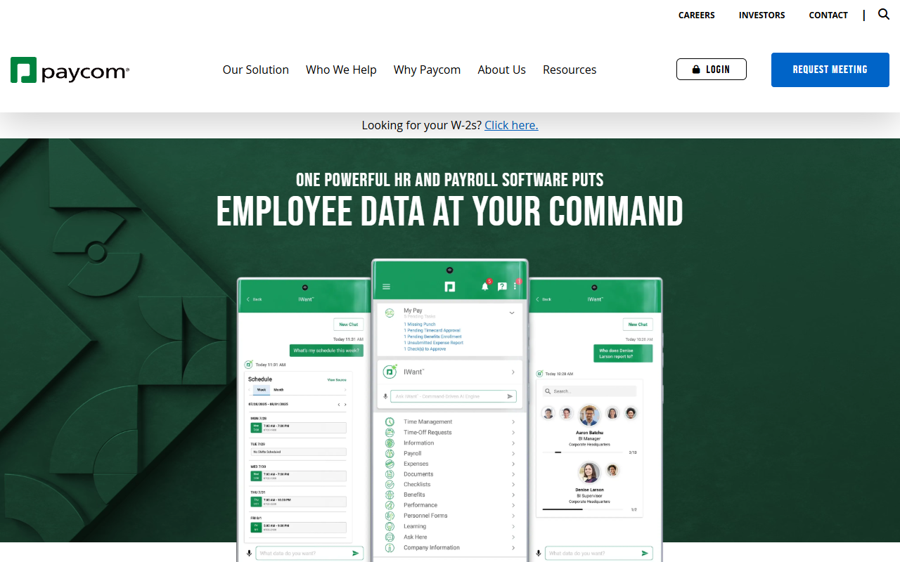 Paycom screenshot