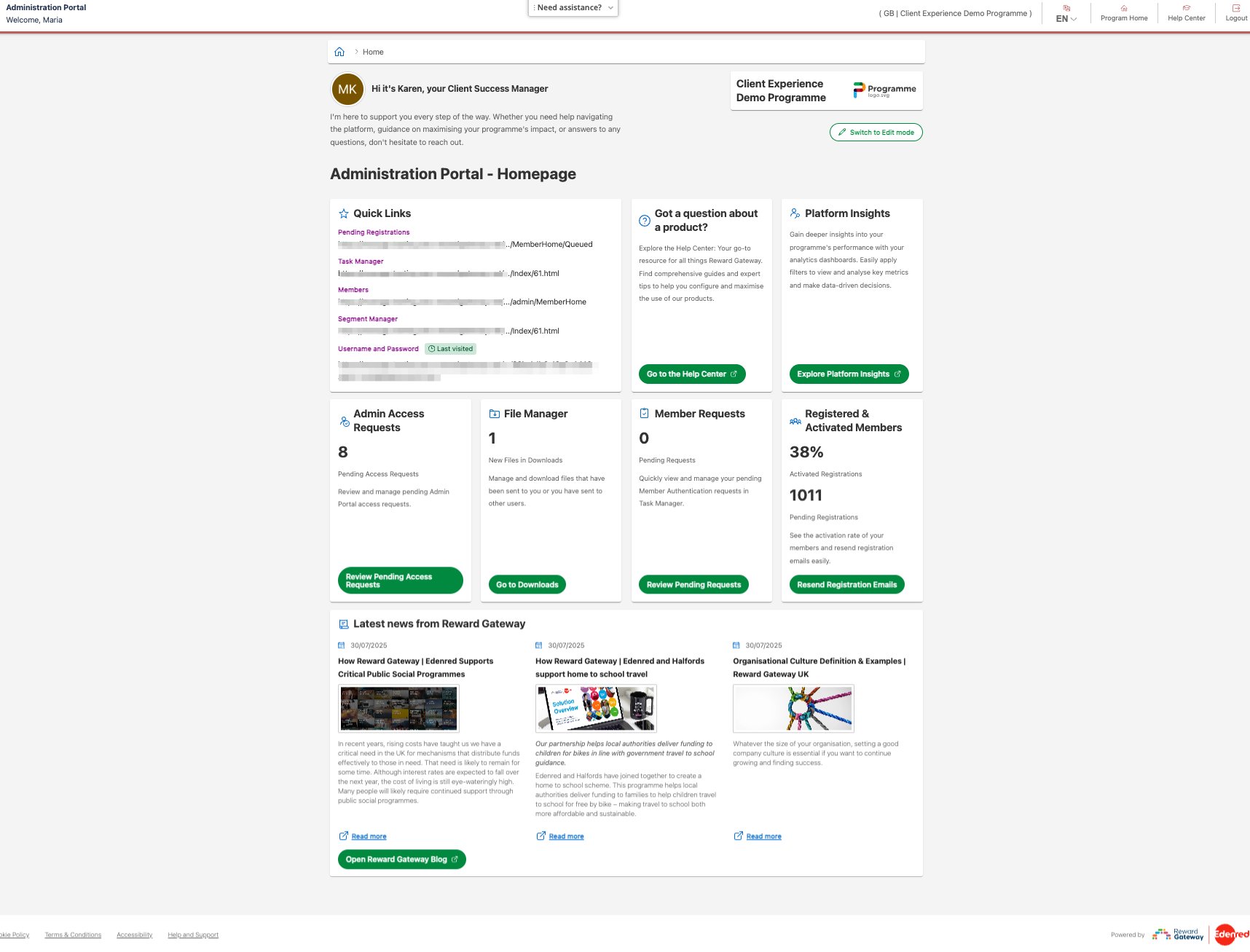 Reward Gateway screenshot