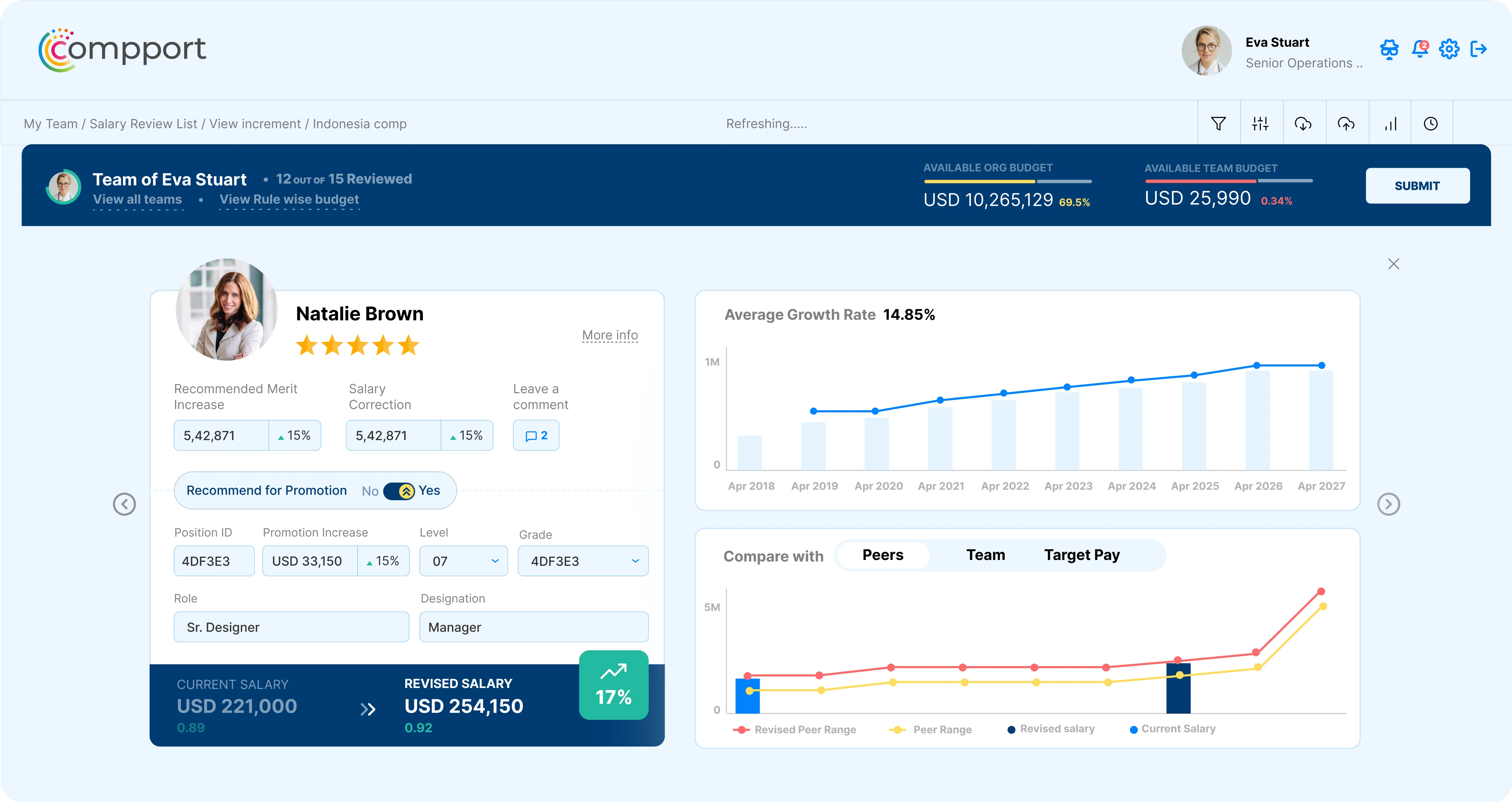 Smart Compensation Planning Software screenshot