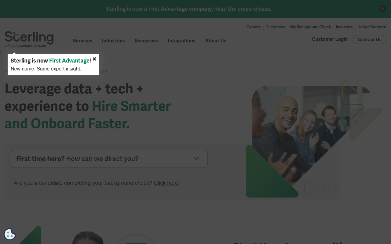 First Advantage (Sterling) screenshot