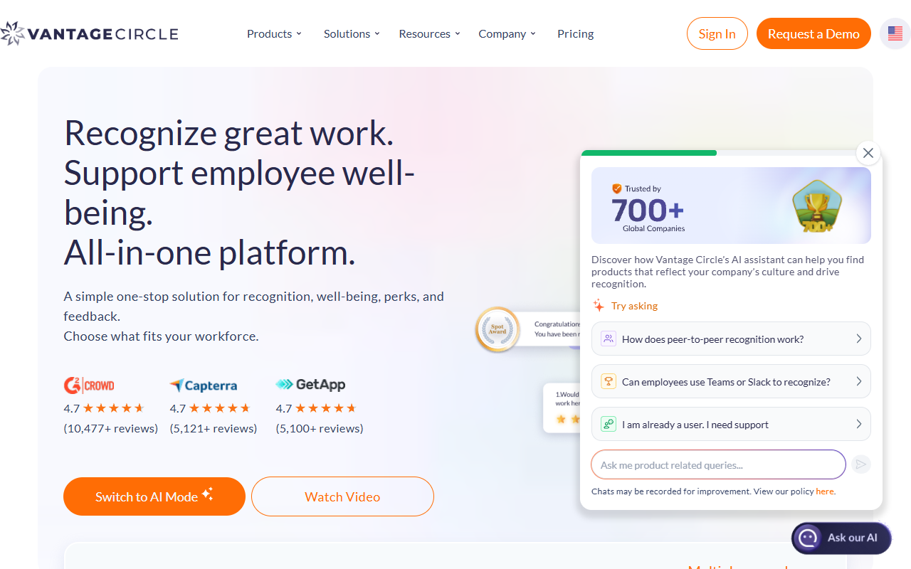 Vantage Circle screenshot