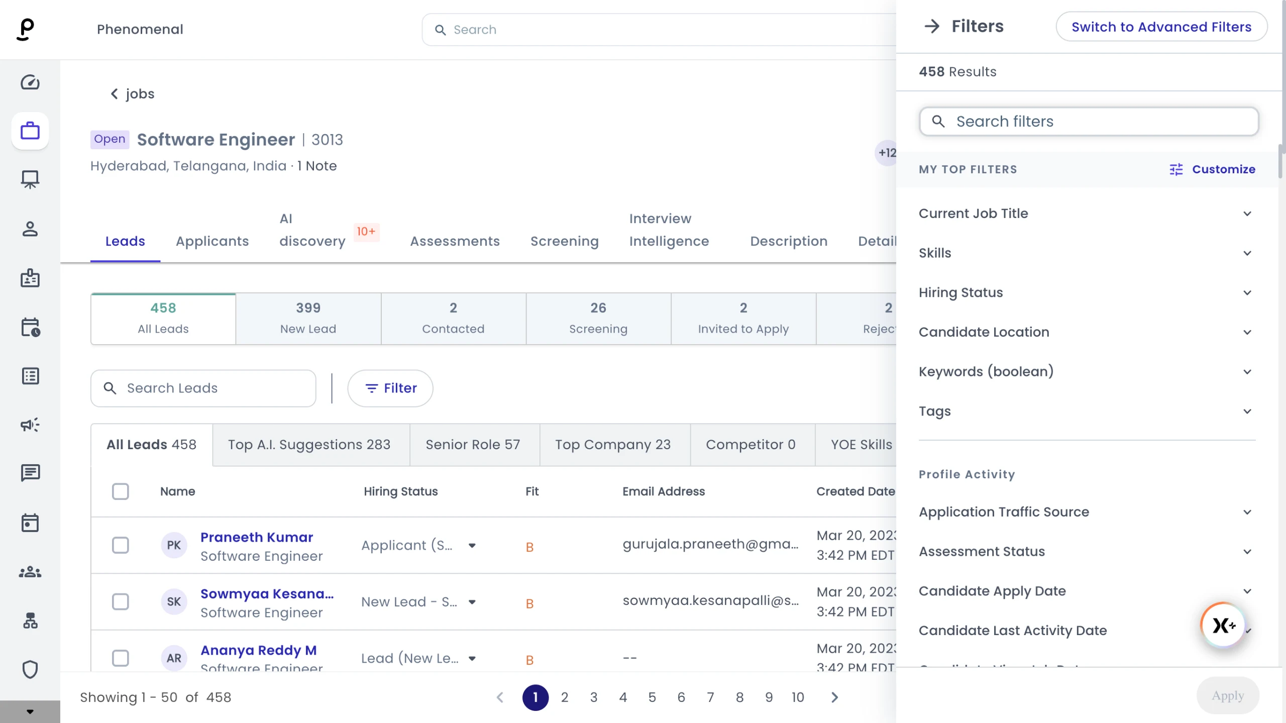 Phenom Talent Experience Platform screenshot
