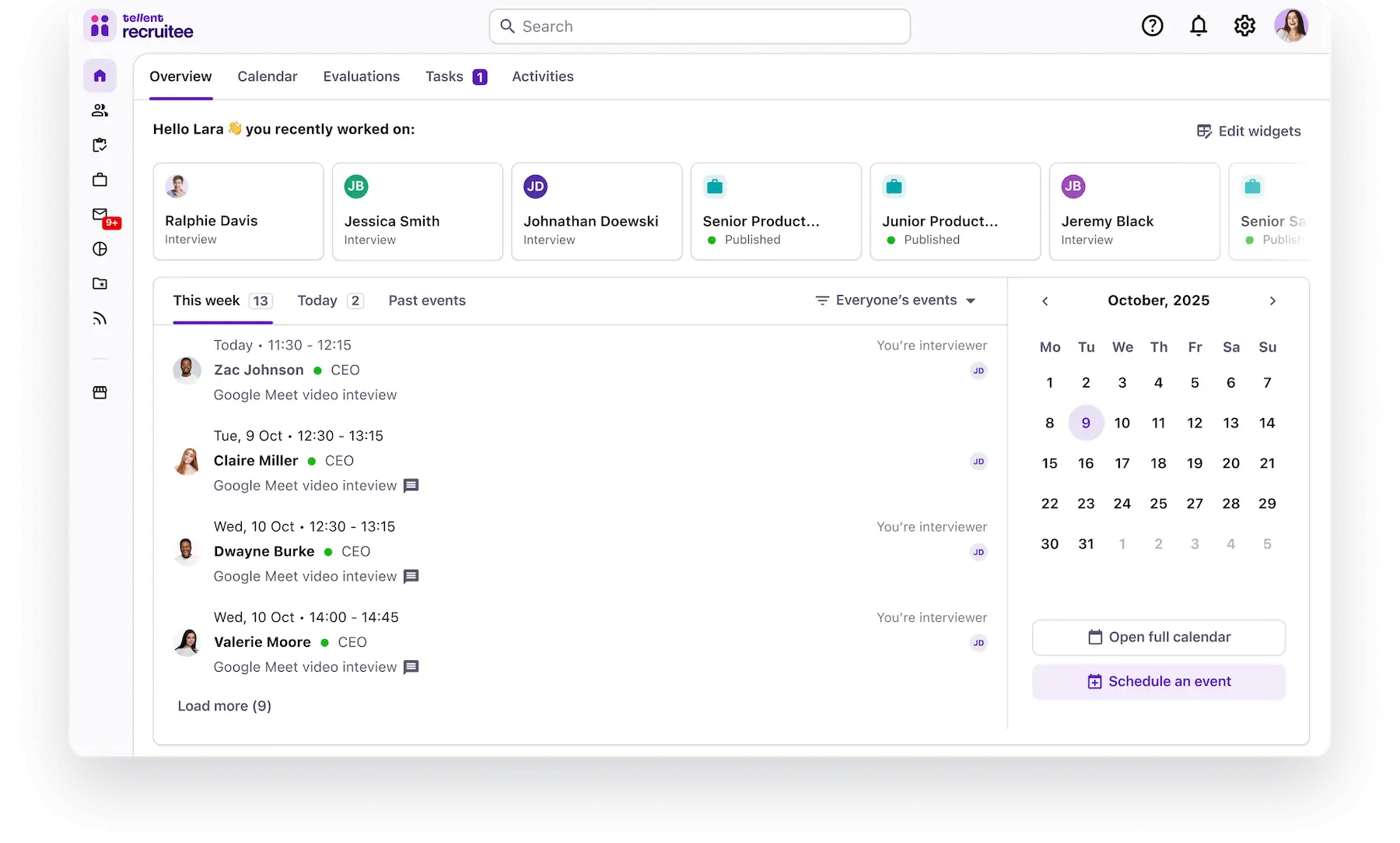 Tellent Recruitee screenshot