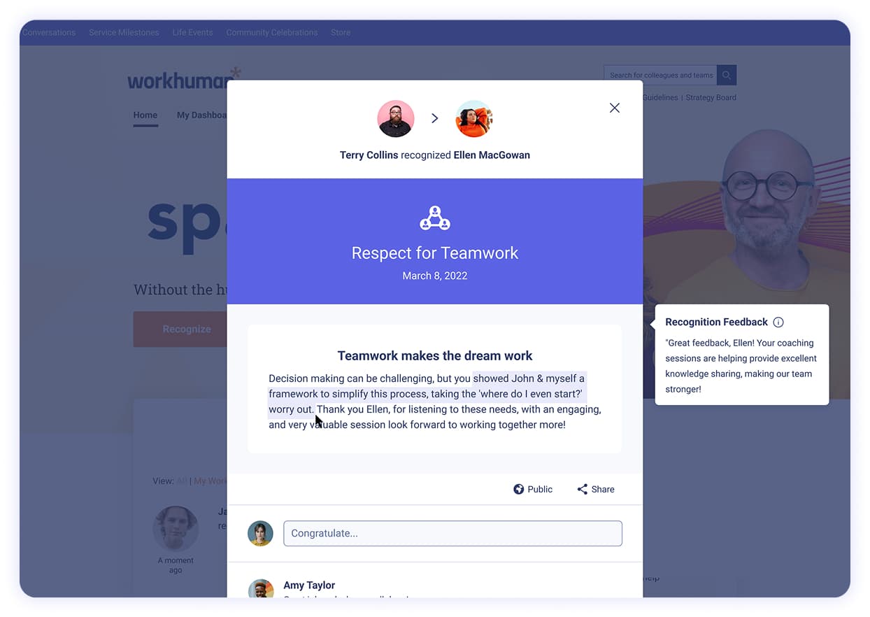 Workhuman Platform screenshot