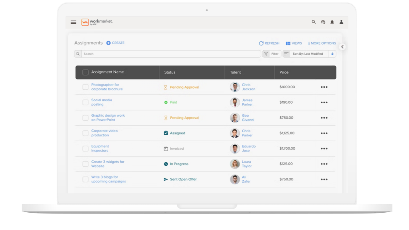 WorkMarket screenshot