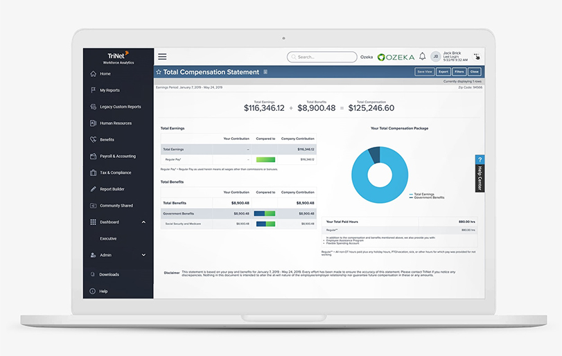 Zenefits screenshot