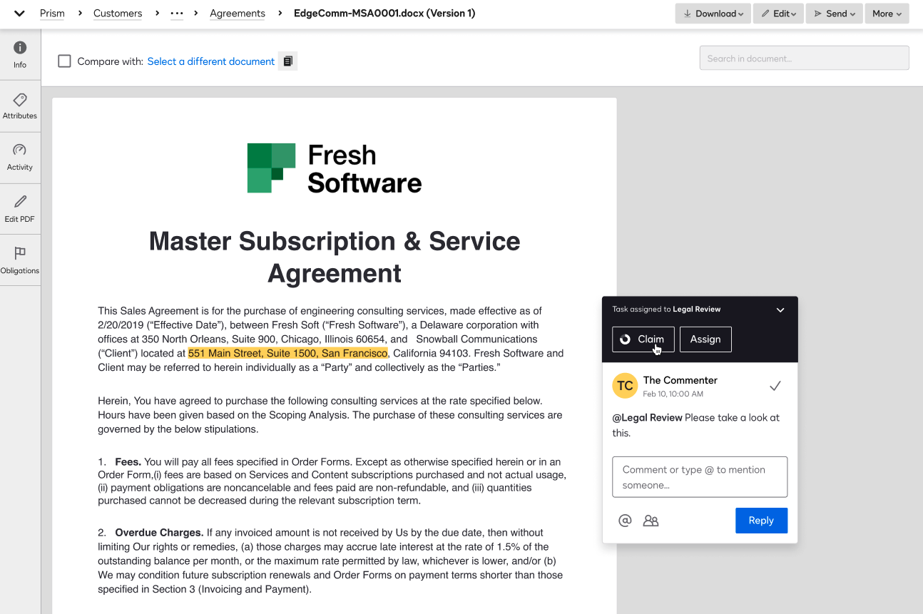 DocuSign CLM Essentials screenshot