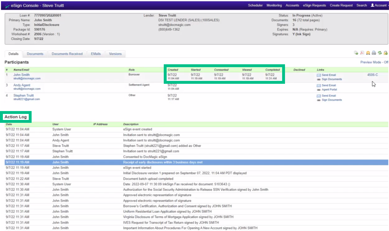 eSign Platform screenshot