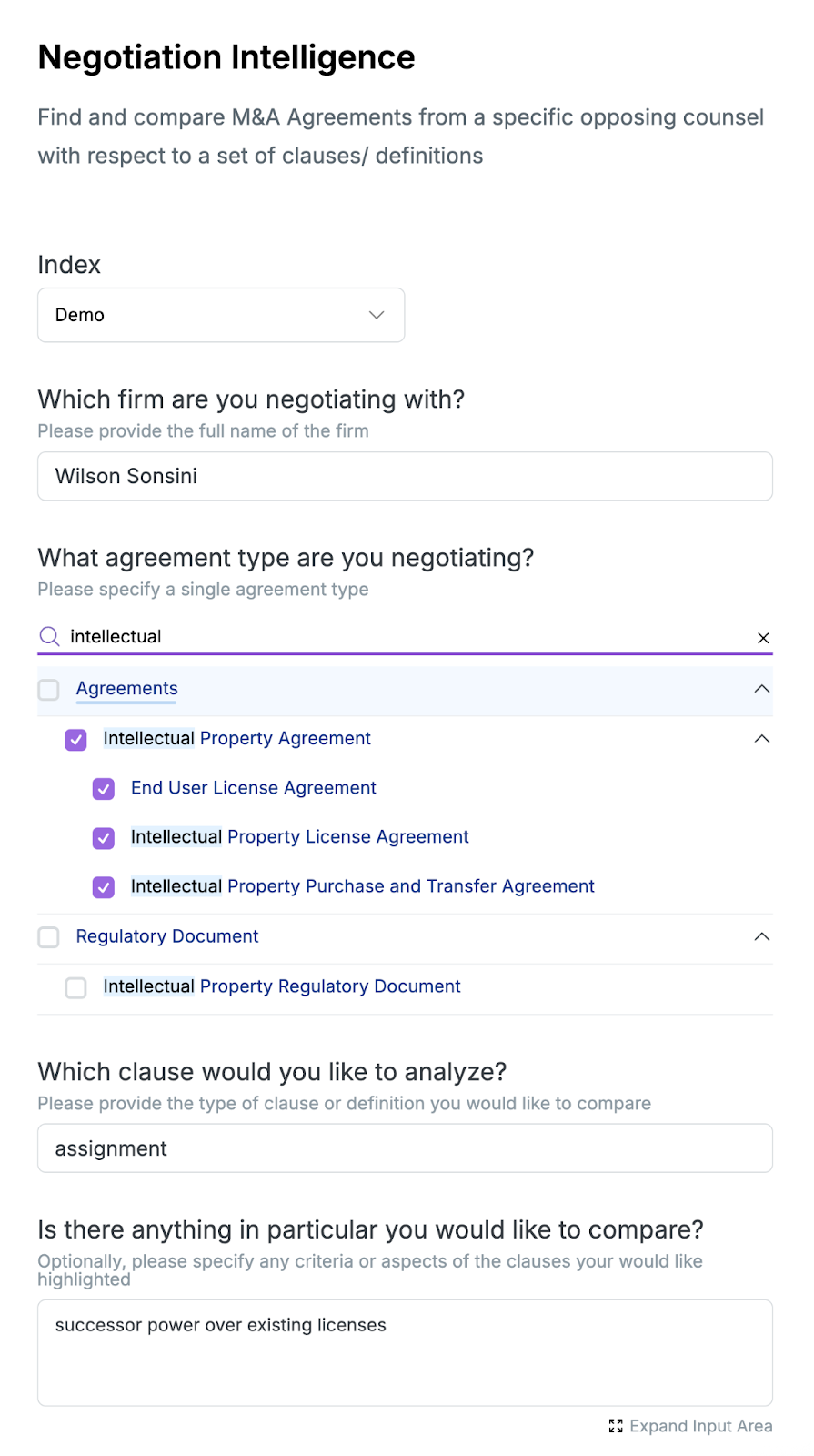 Multi-Document Chat screenshot