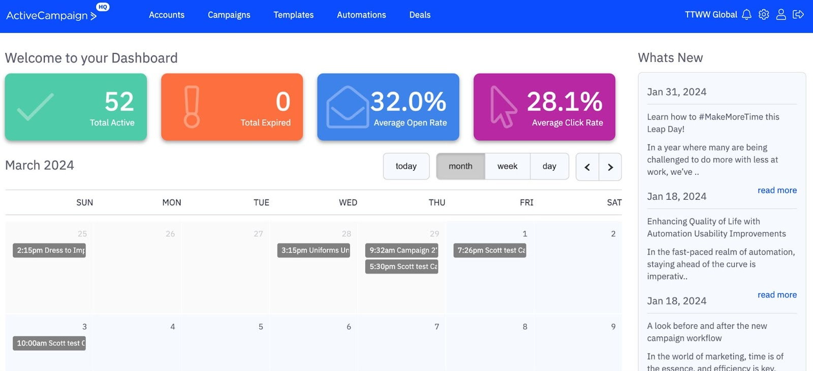 ActiveCampaign screenshot