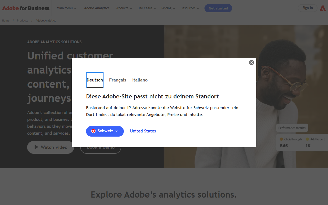 Adobe Analytics screenshot