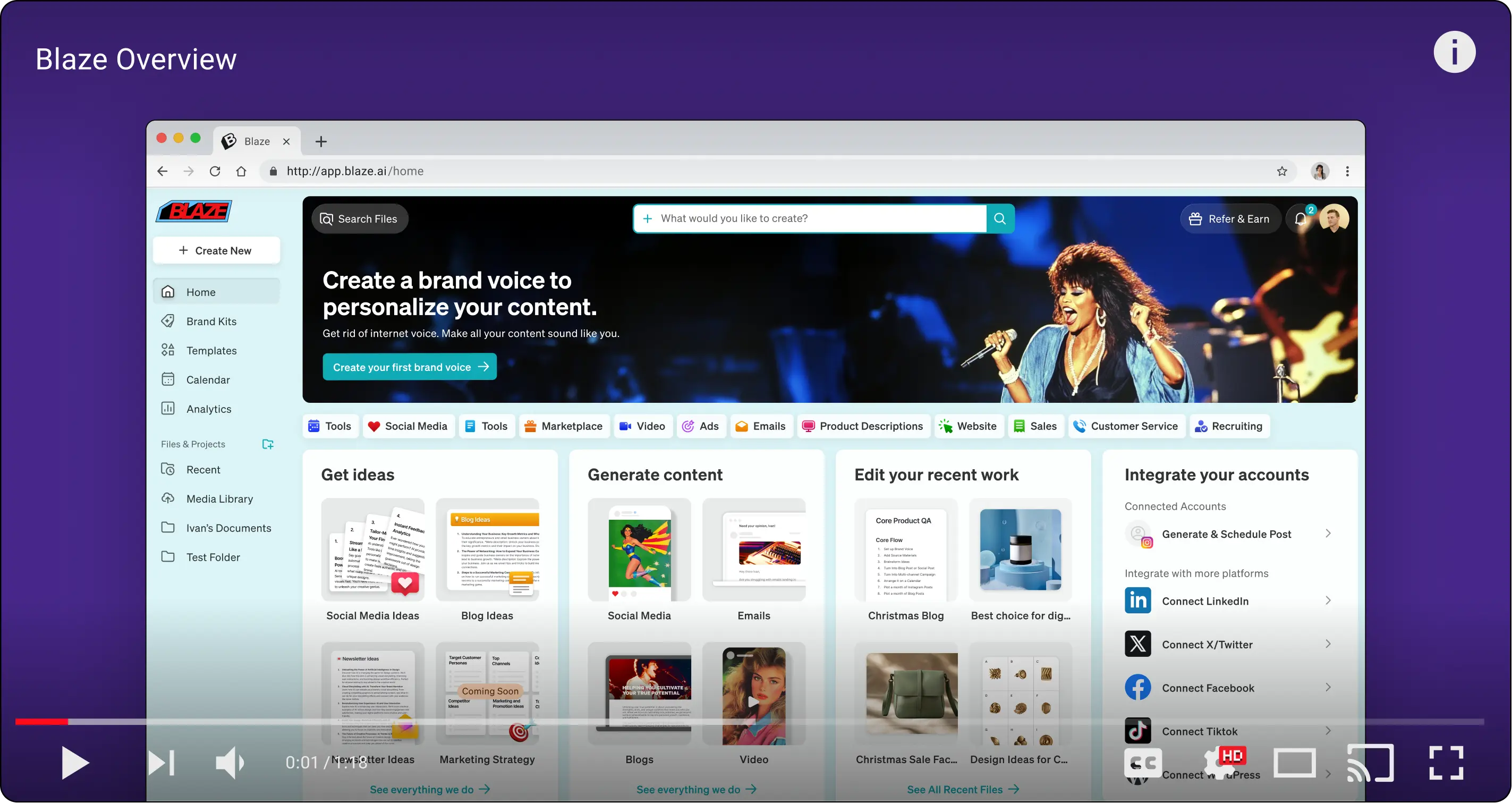 Blaze.ai screenshot