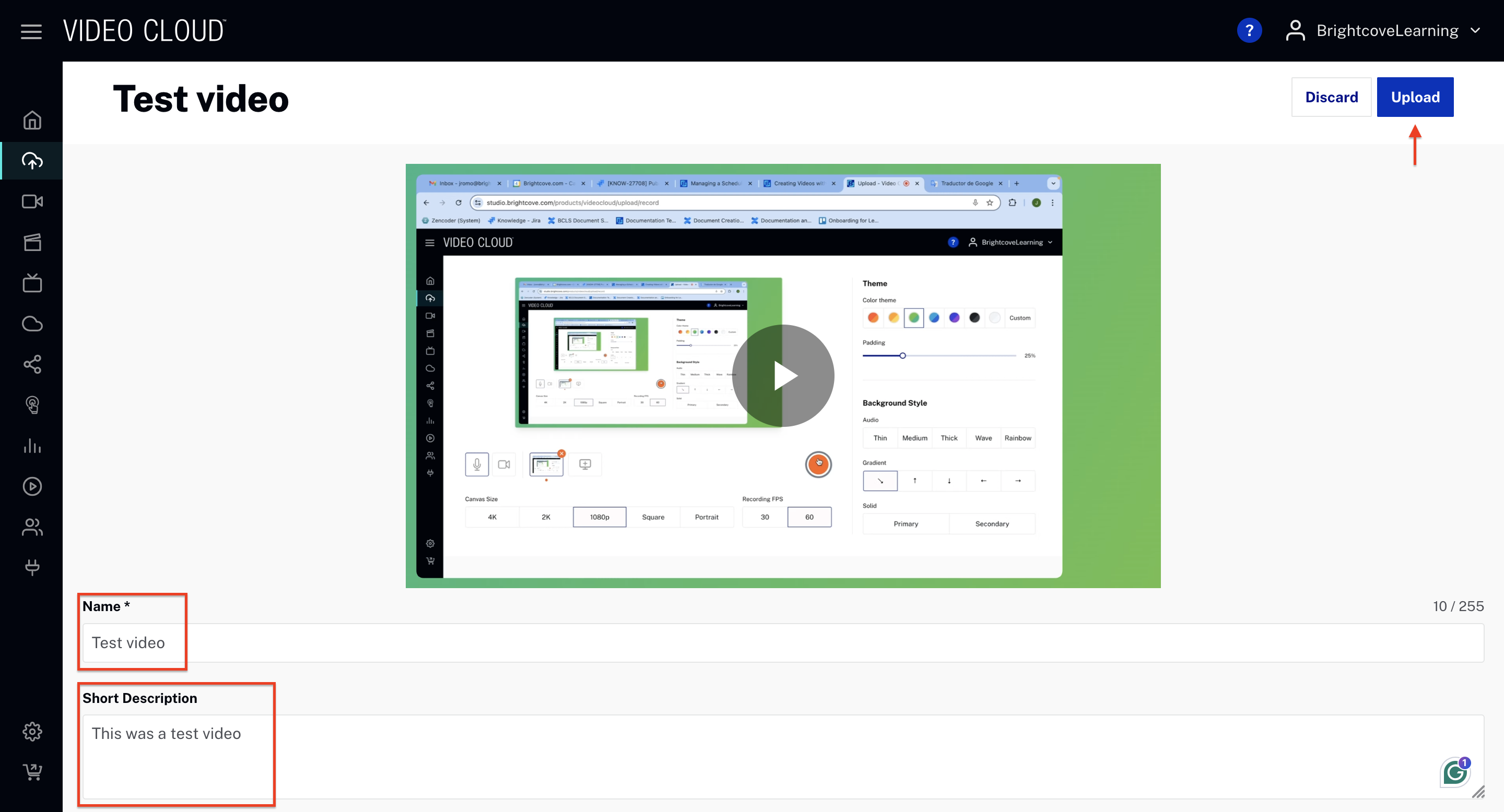 Brightcove screenshot