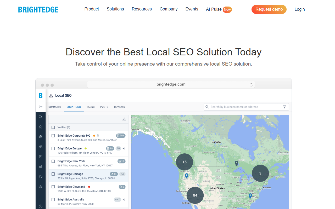 BrightEdge Local SEO screenshot