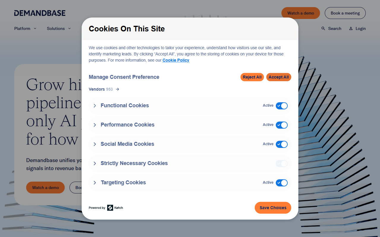 Demandbase One screenshot