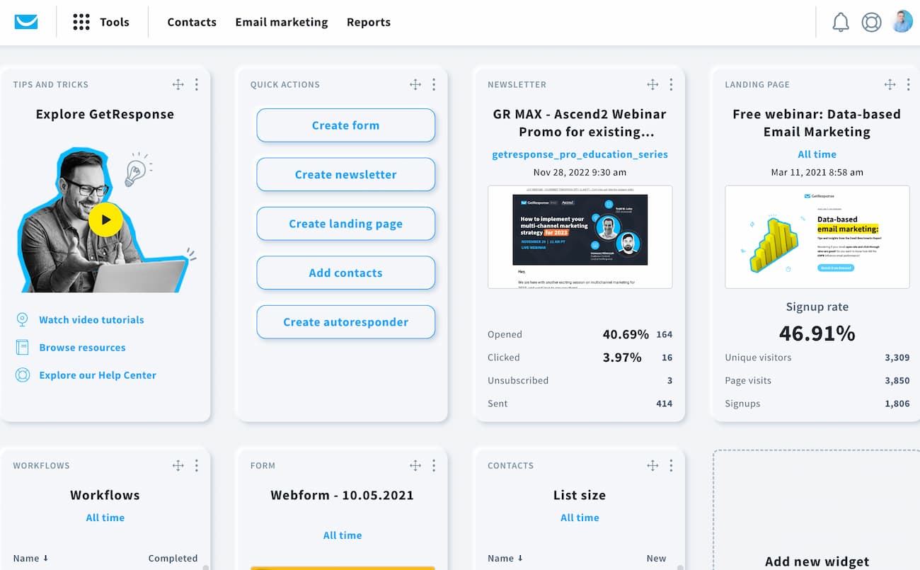 GetResponse MAX screenshot