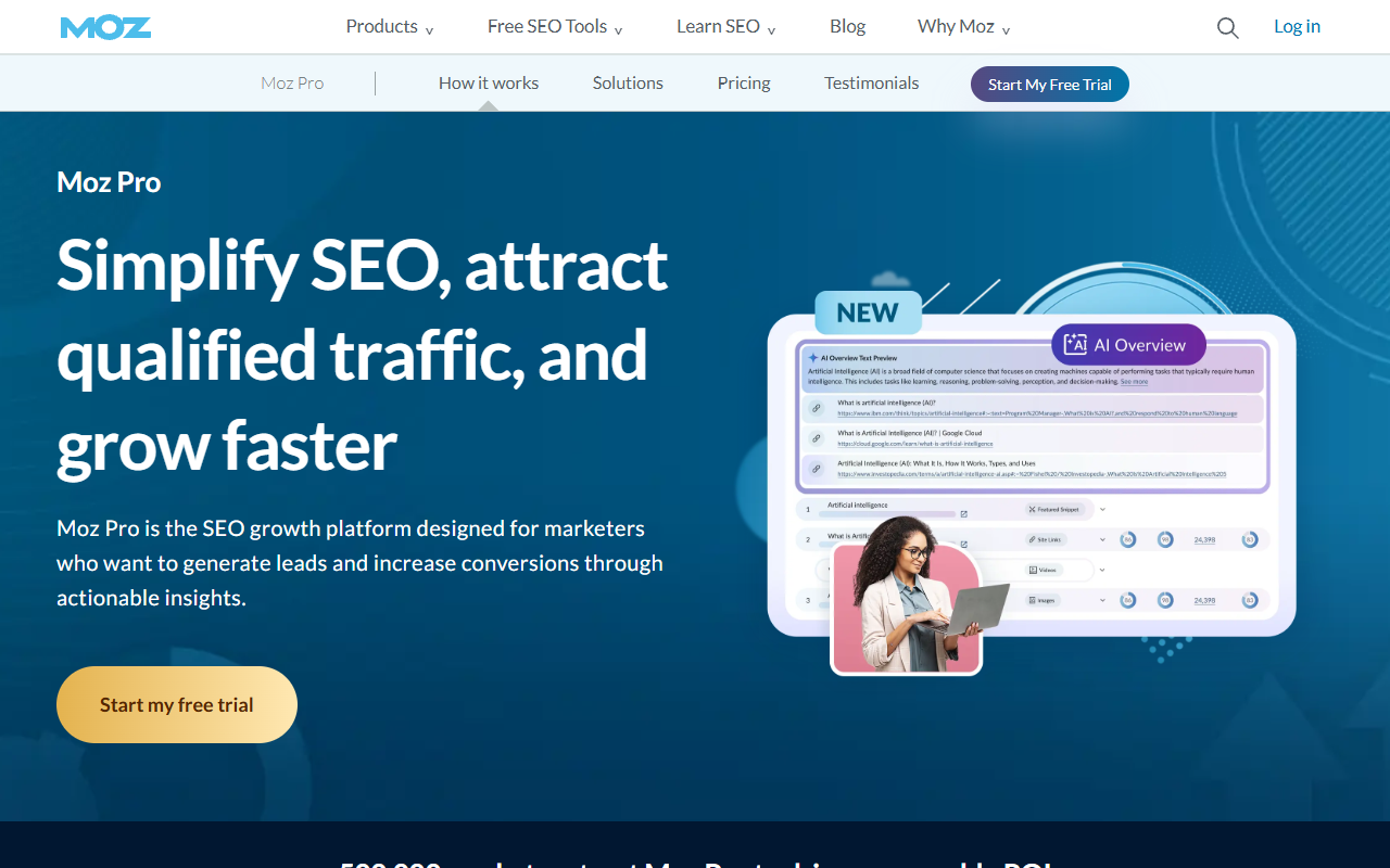 Moz Pro screenshot
