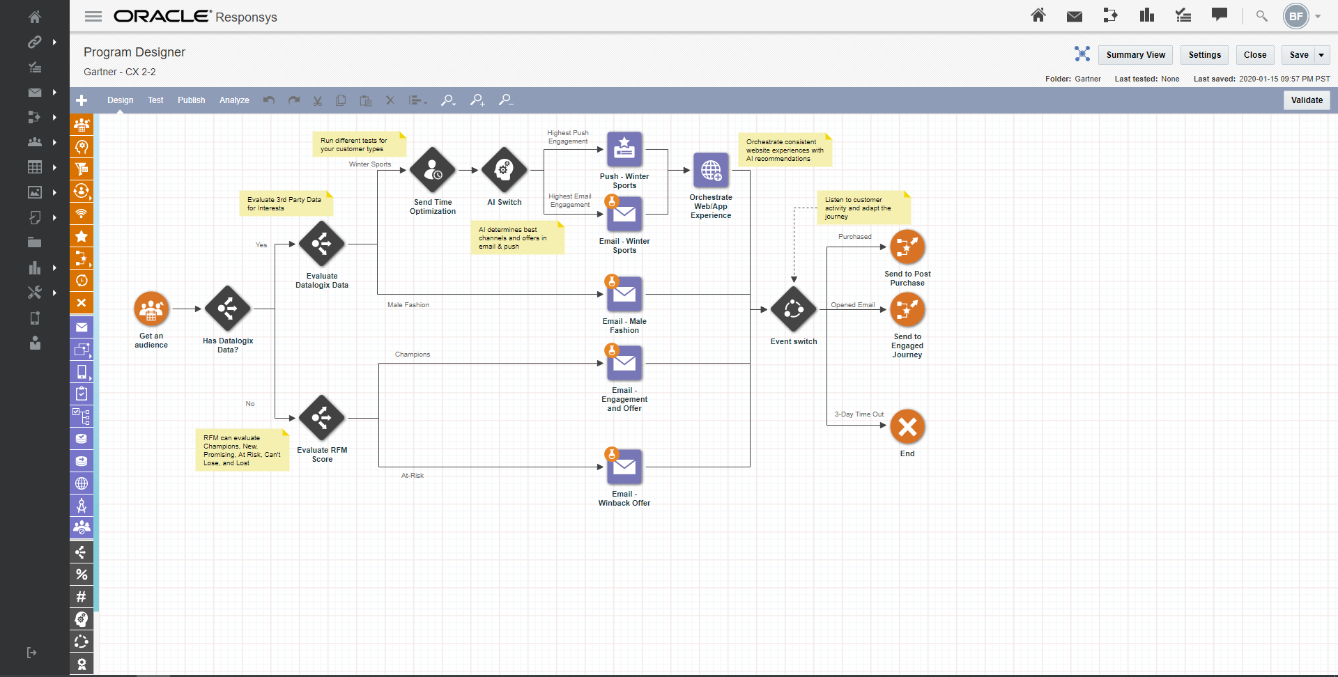 Oracle Responsys screenshot