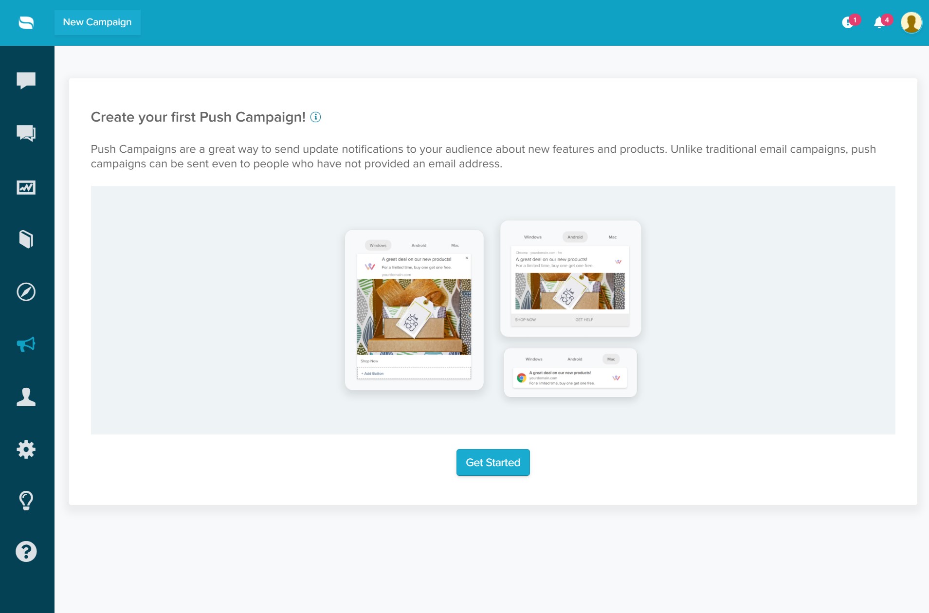 Push Campaigns screenshot