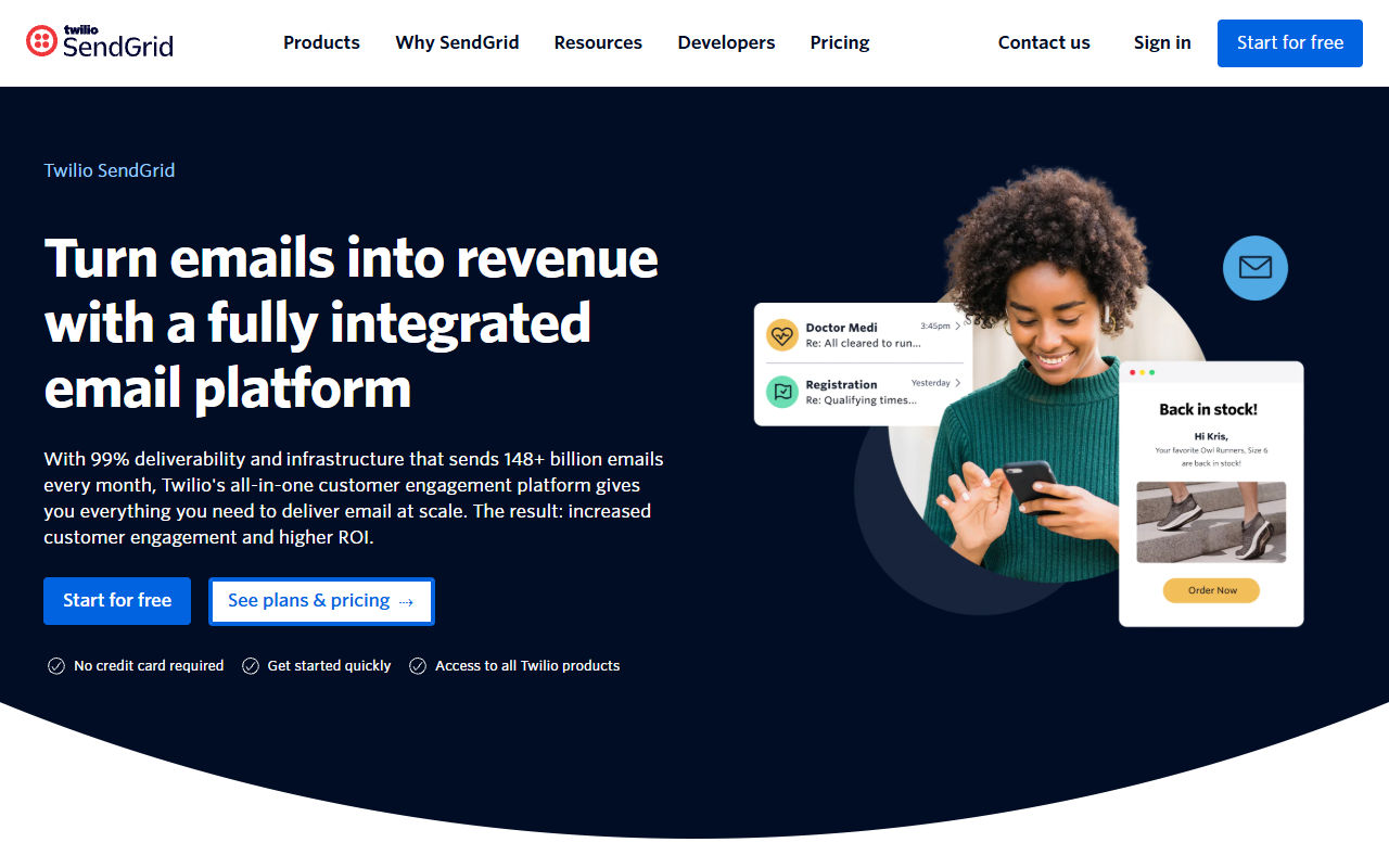 SendGrid screenshot