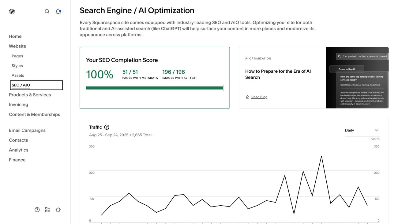 Squarespace Website Builder screenshot