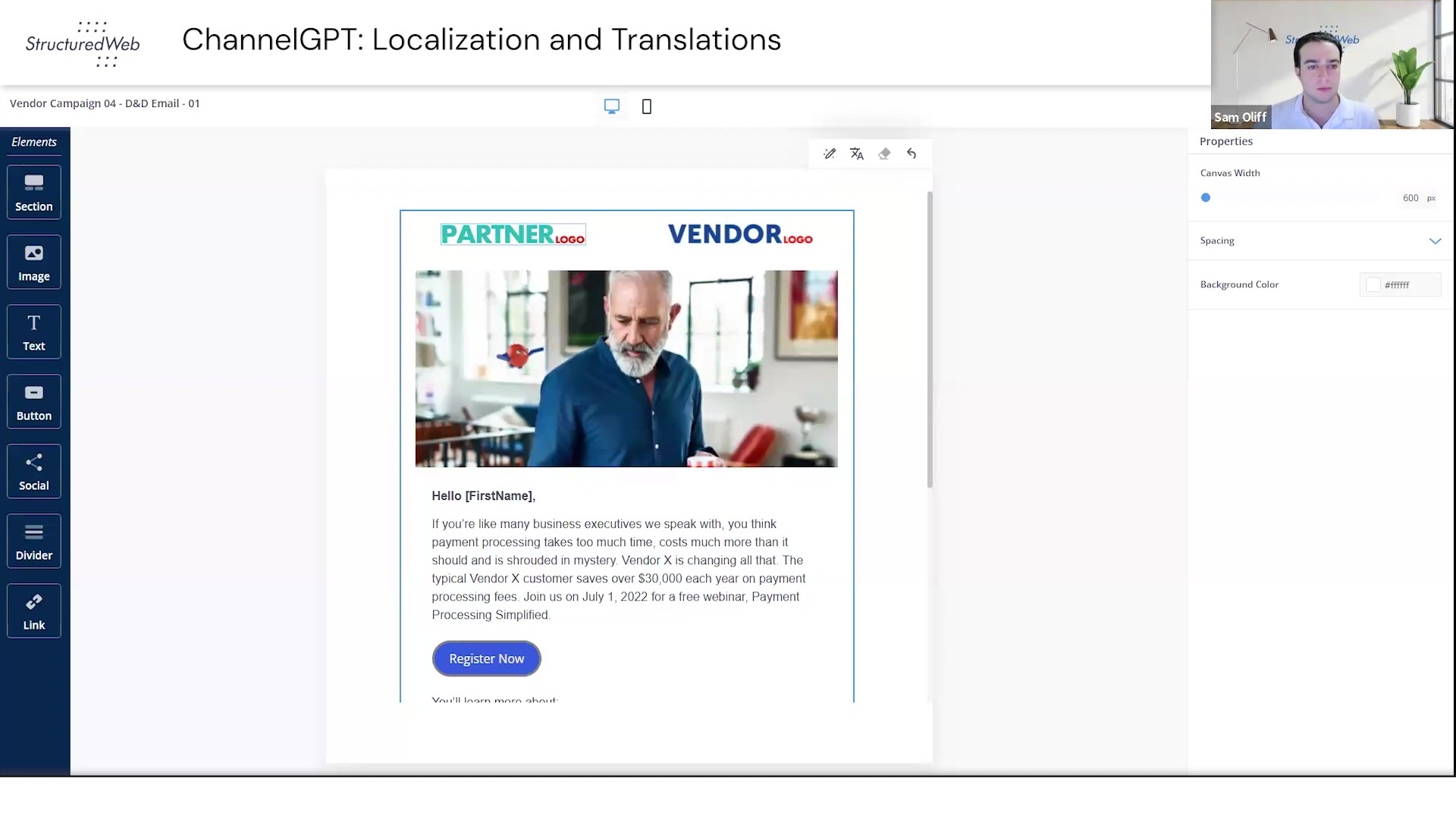 StructuredWeb Platform screenshot