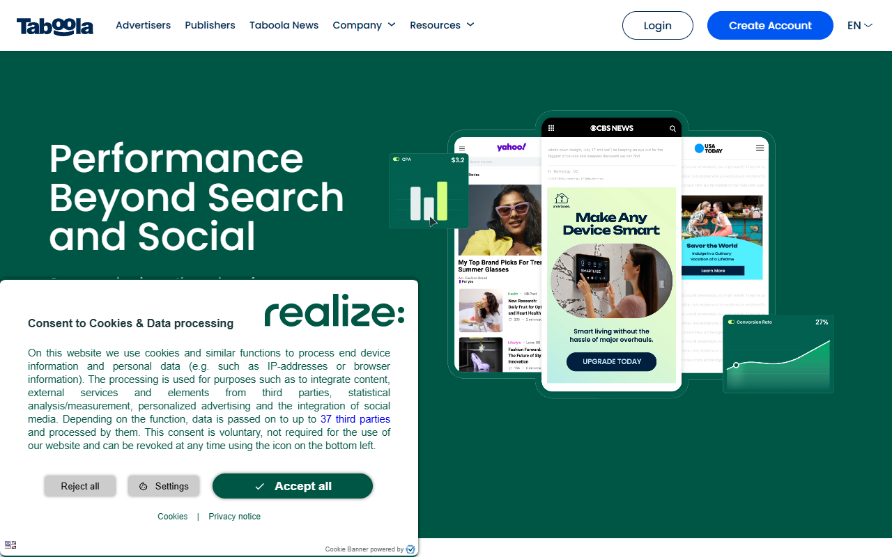 Taboola screenshot