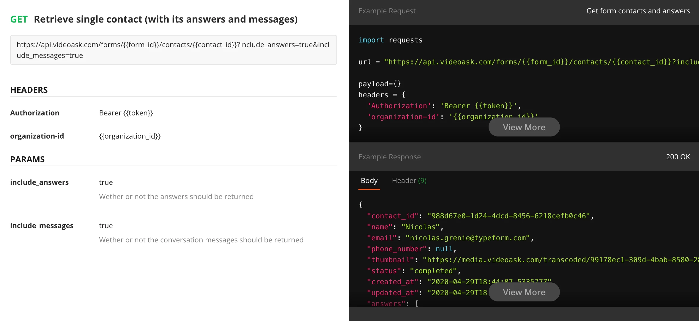 VideoAsk screenshot
