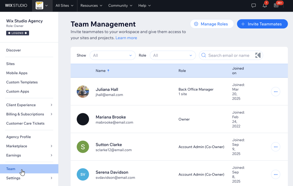 Wix Studio screenshot