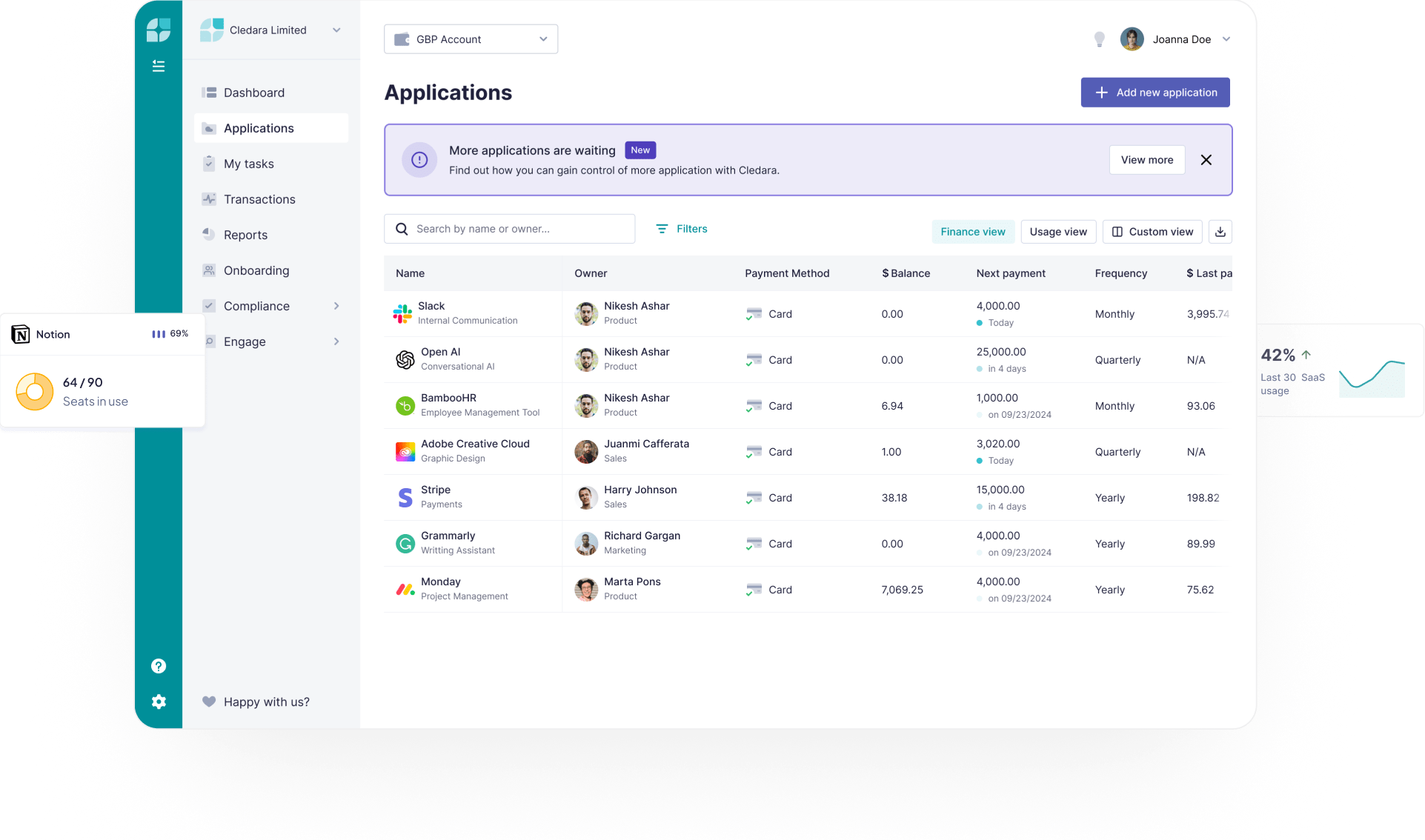 Cledara screenshot
