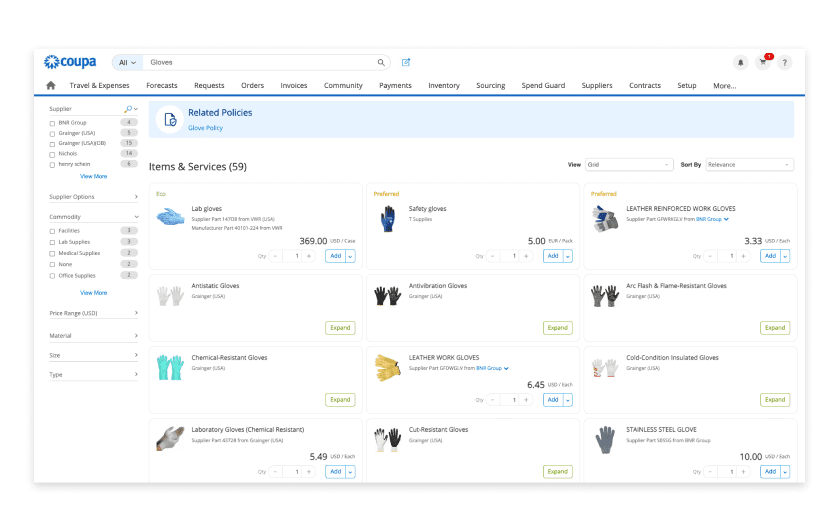 E-Procurement Management Software screenshot