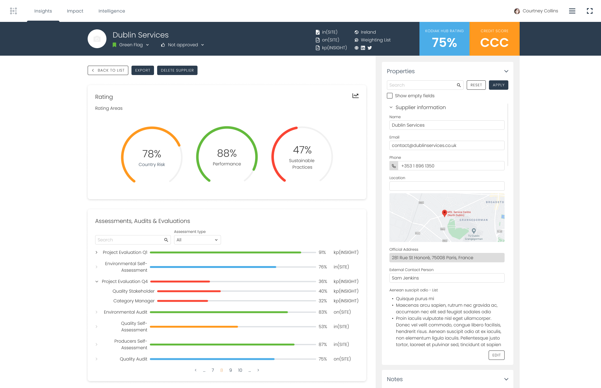 Kodiak Hub SRM Platform screenshot
