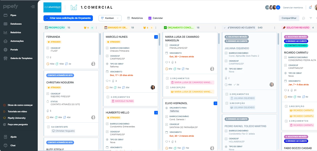 Pipefy screenshot