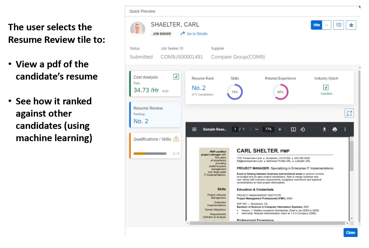 SAP Fieldglass screenshot