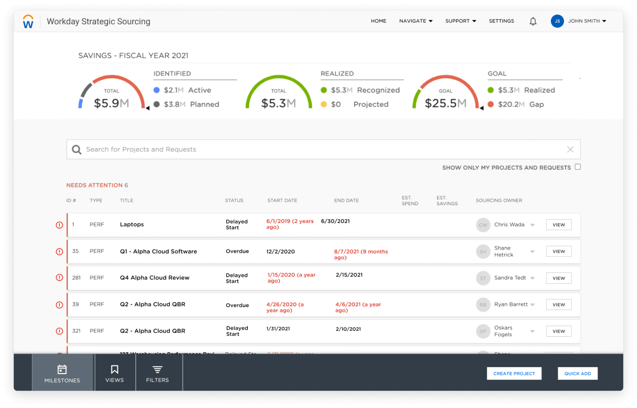 Workday Strategic Sourcing screenshot