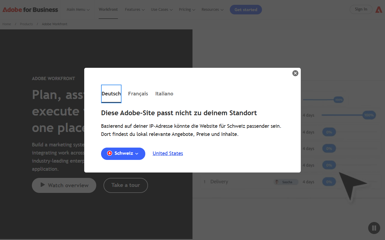 Adobe Workfront screenshot