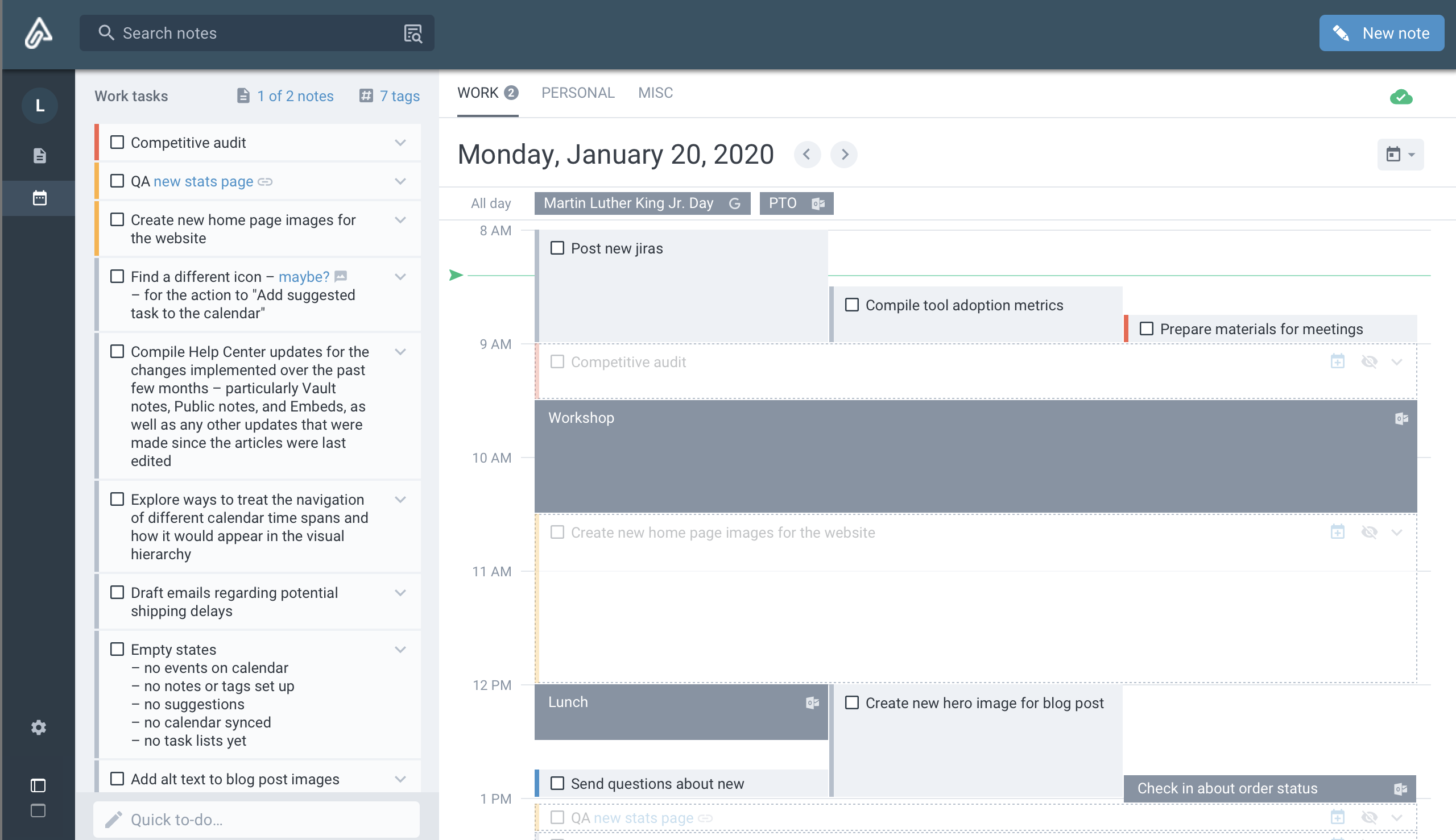 Amplenote screenshot