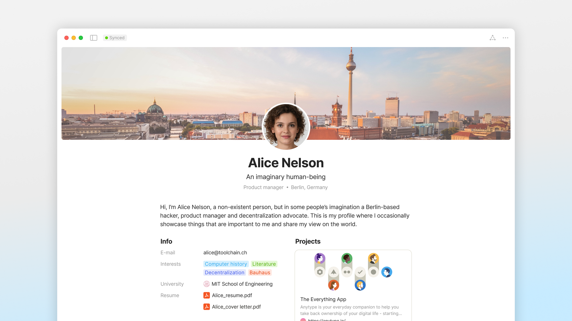 Anytype screenshot