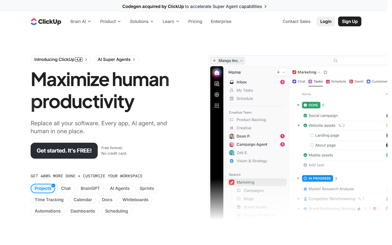 ClickUp screenshot