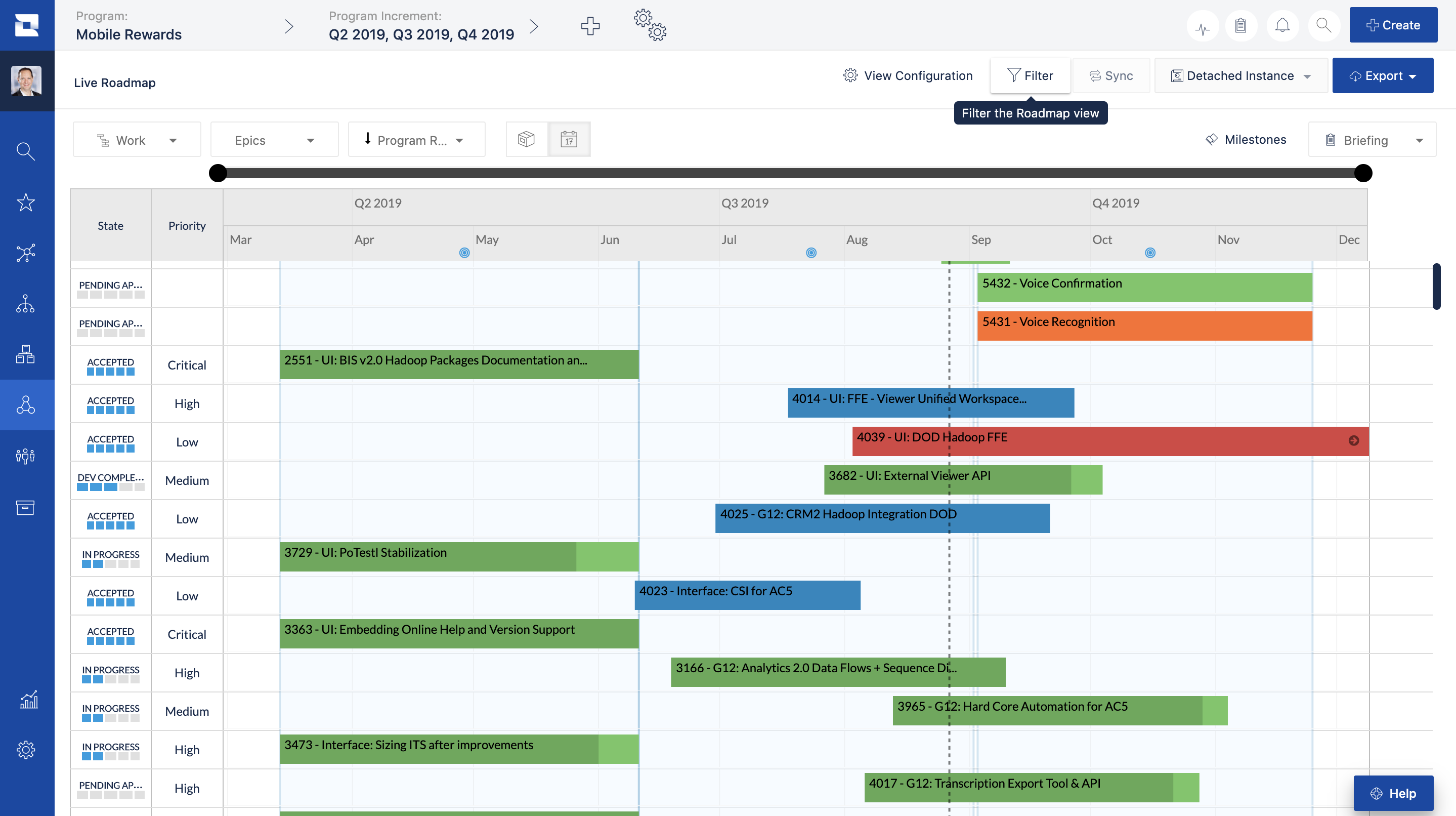 Jira Align screenshot