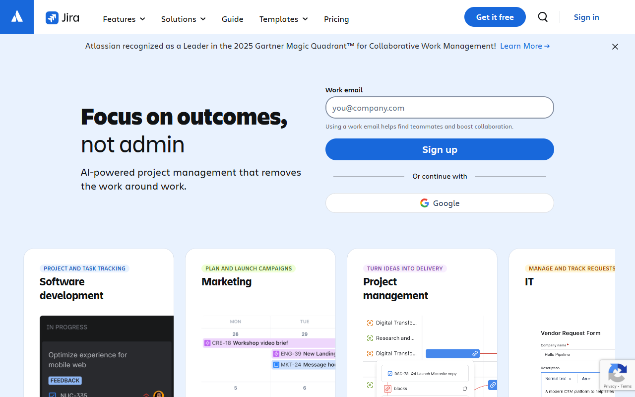 Jira Work Management screenshot
