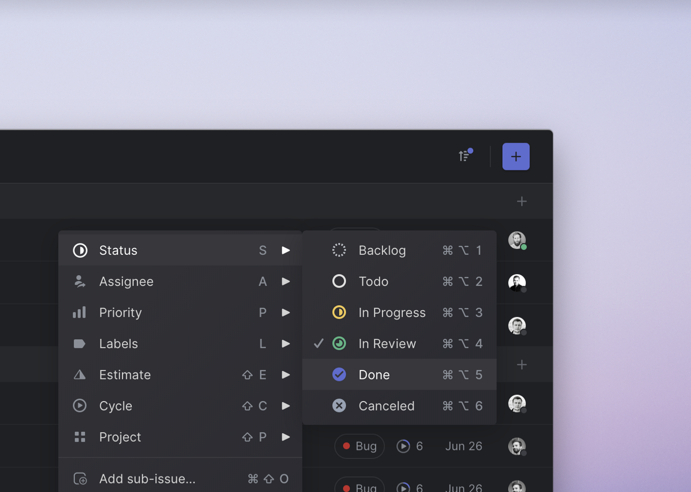 Linear screenshot