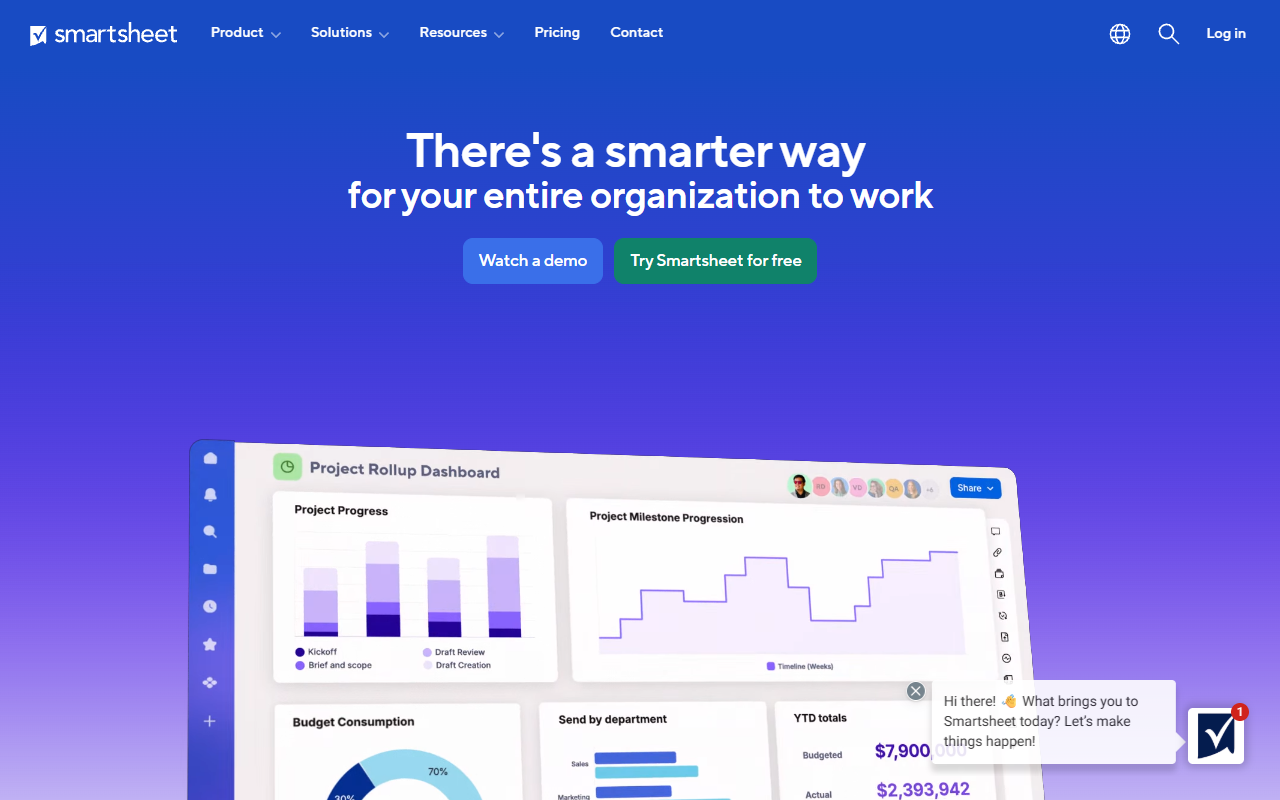 Smartsheet screenshot