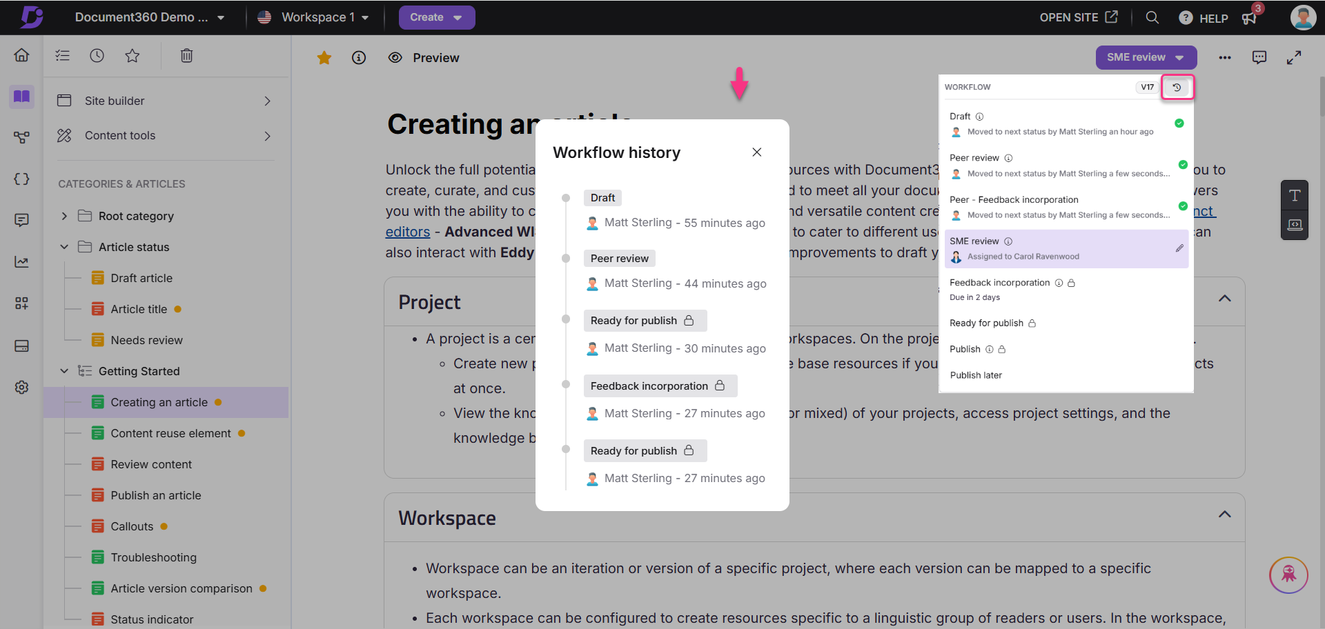 Workflow Management screenshot