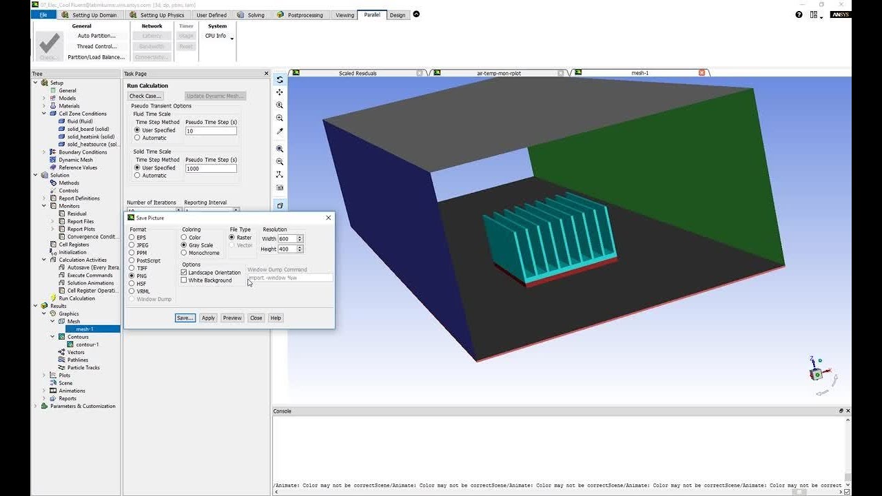 Ansys Fluent screenshot