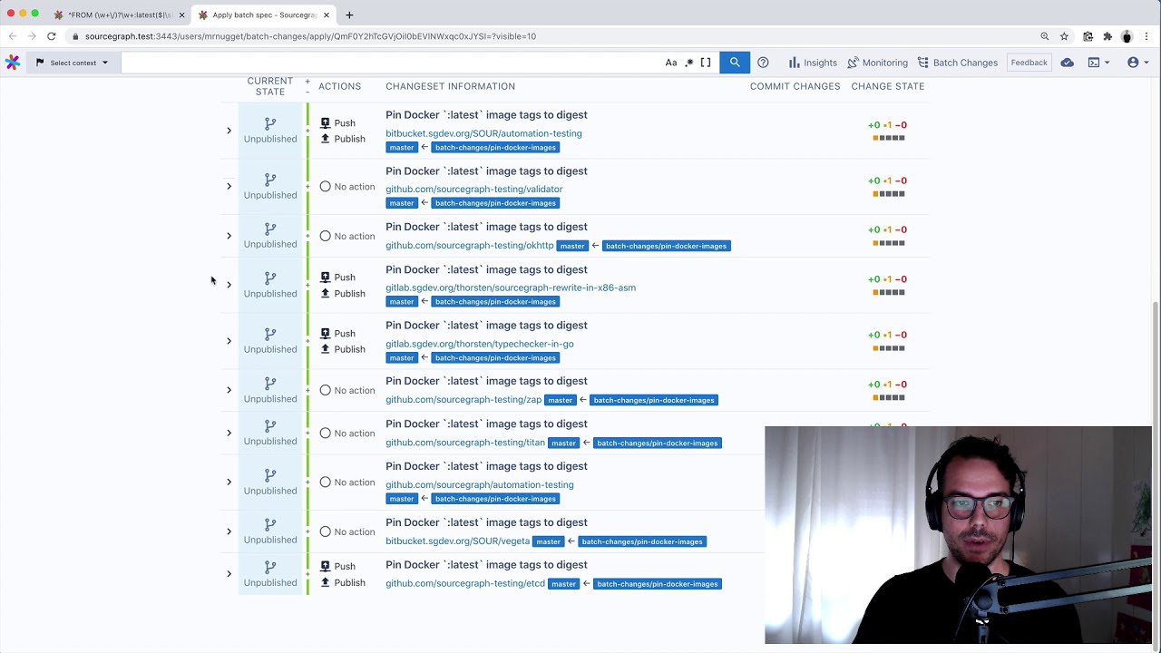Batch Changes screenshot