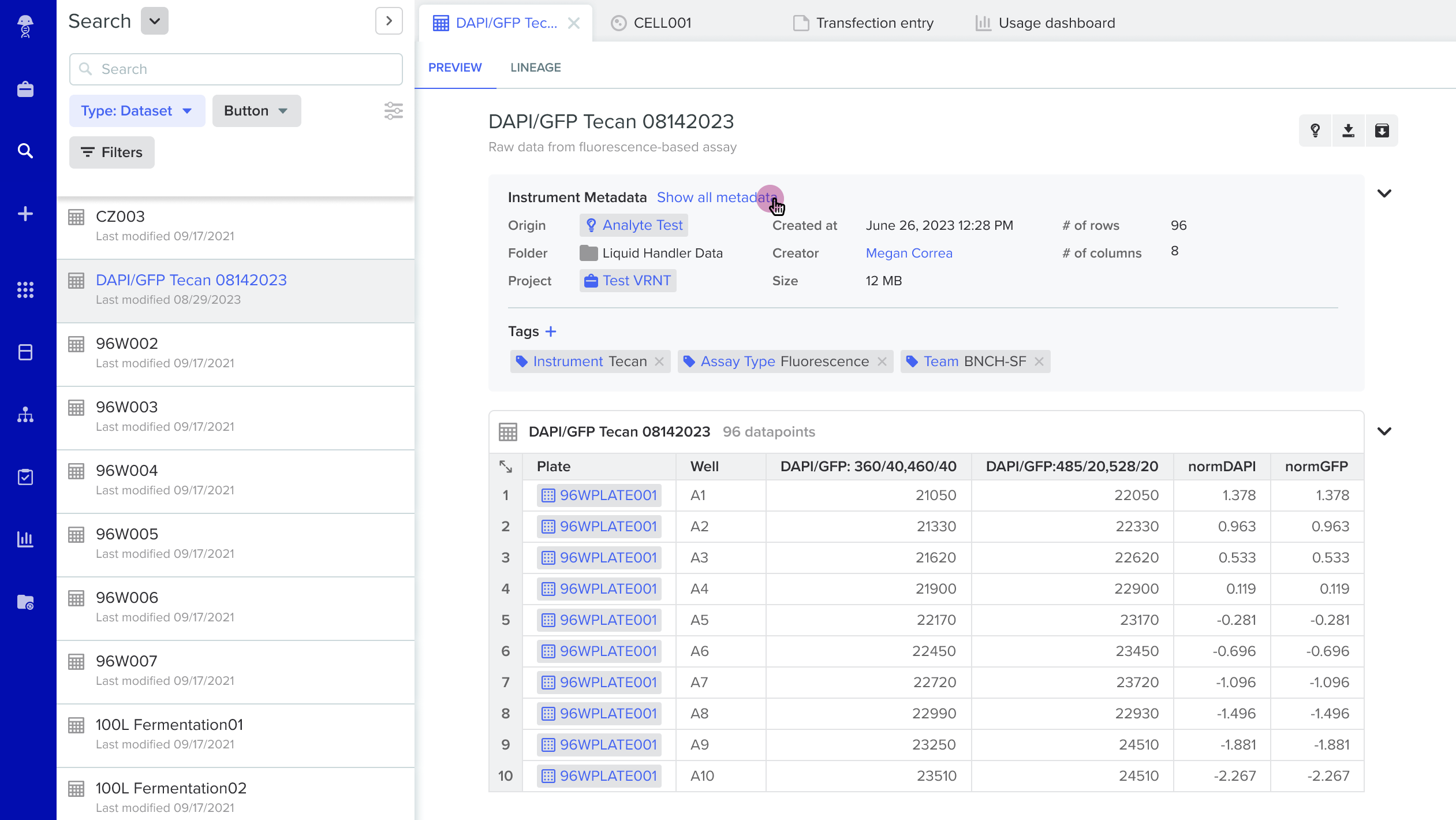 Benchling Developer Platform screenshot